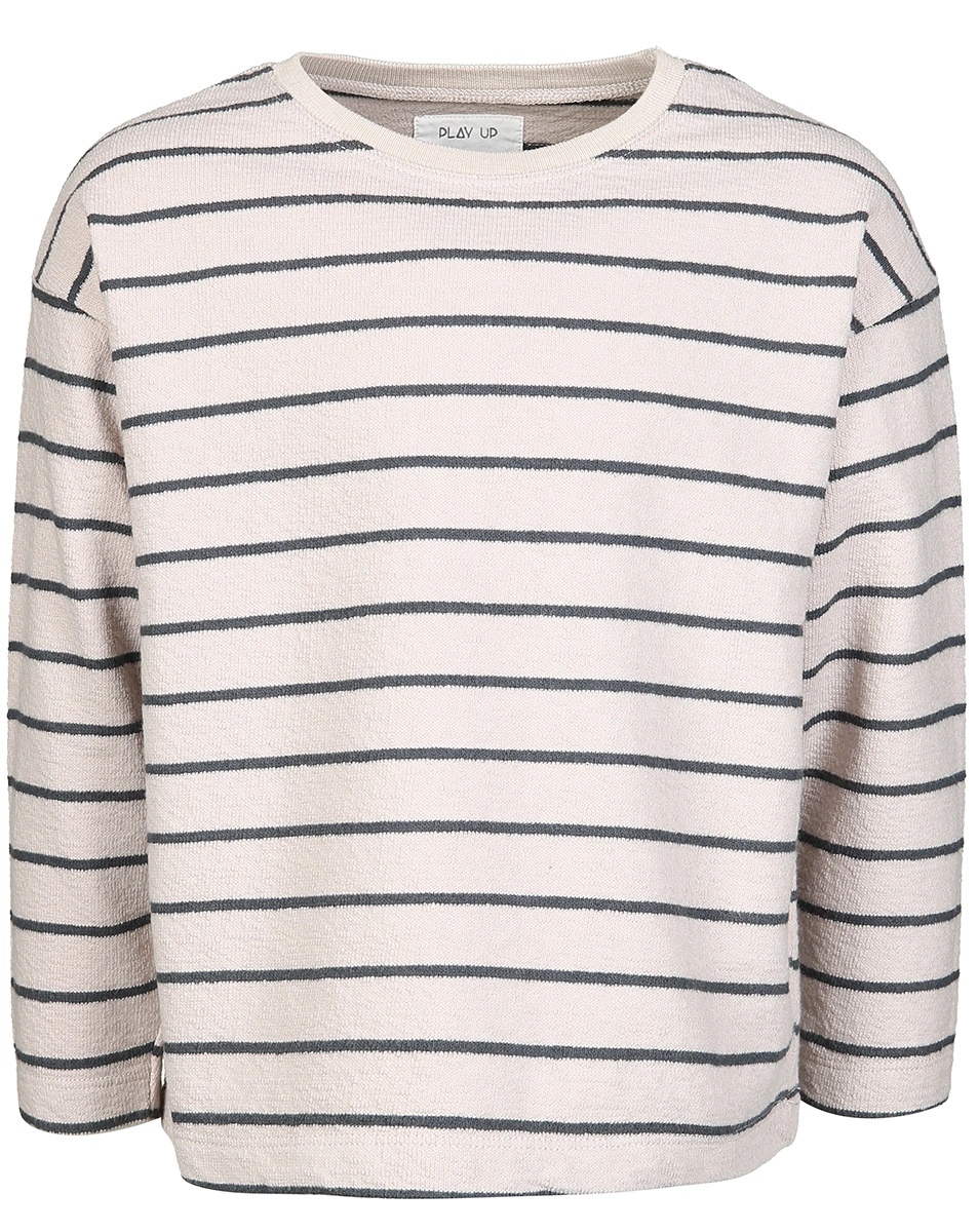 Jersey-Sweatshirt MINHO STRIPED in grün/beige
