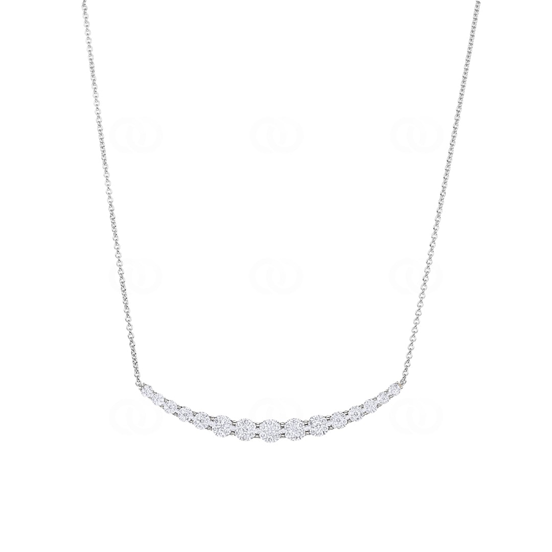 1.00 Karat Diamantencollier 750/18 K Weissgold