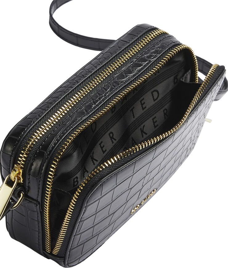 Ted Baker STINA Double Zip Mini Camera Bag Black
