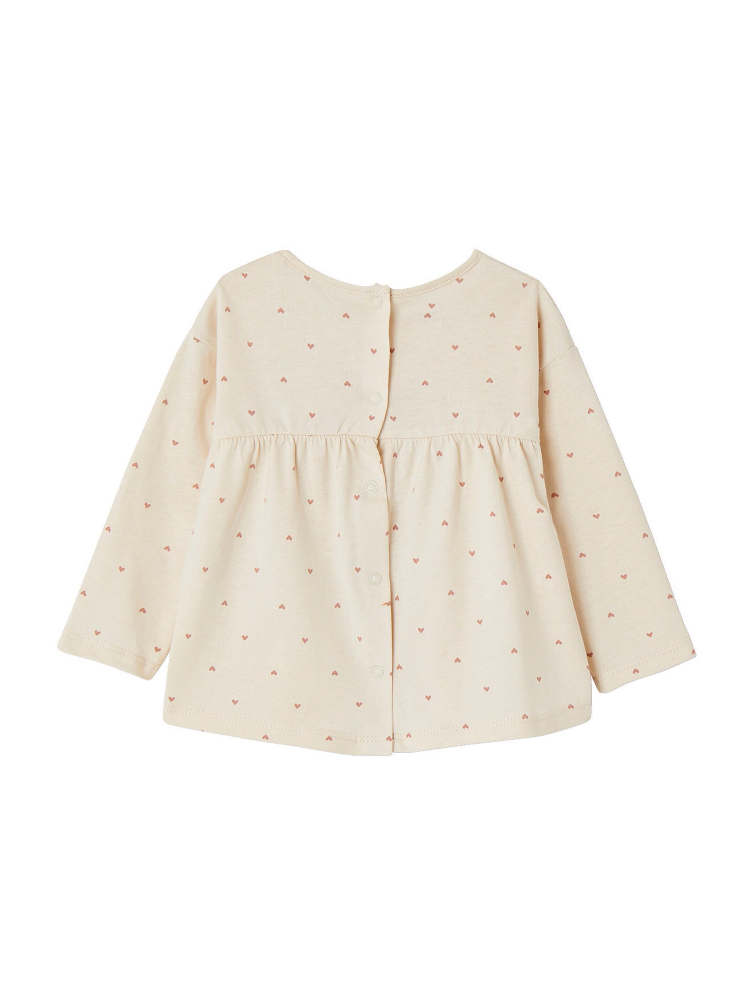 Vertbaudet Baby Shirt mit Print aus Bio-Baumwolle vanille