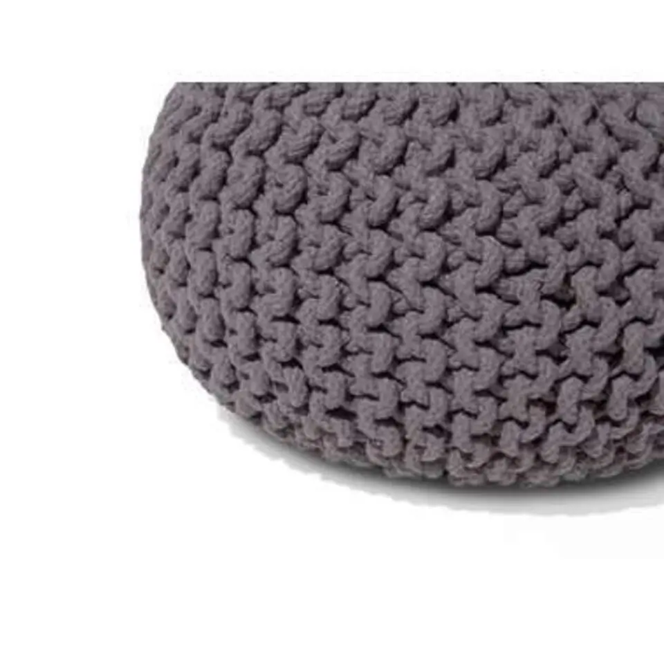 CONRAD S - Poef - Donkergrijs - 40 cm - Katoen