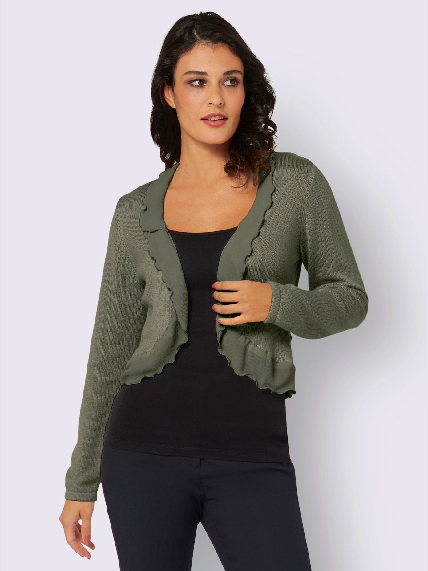 Veste en tricot contient de la soie