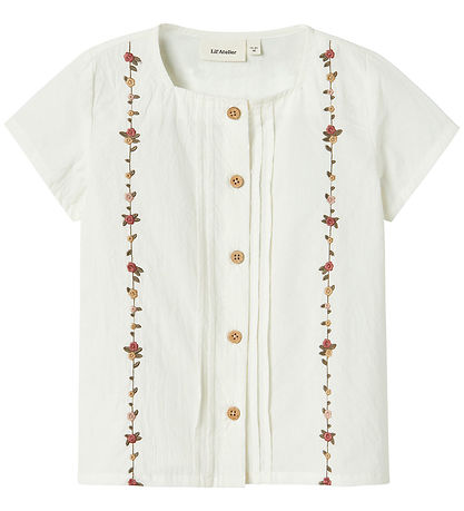 Lil' Atelier Hemd - NmfJolene - Coconut Milch m. Blumen