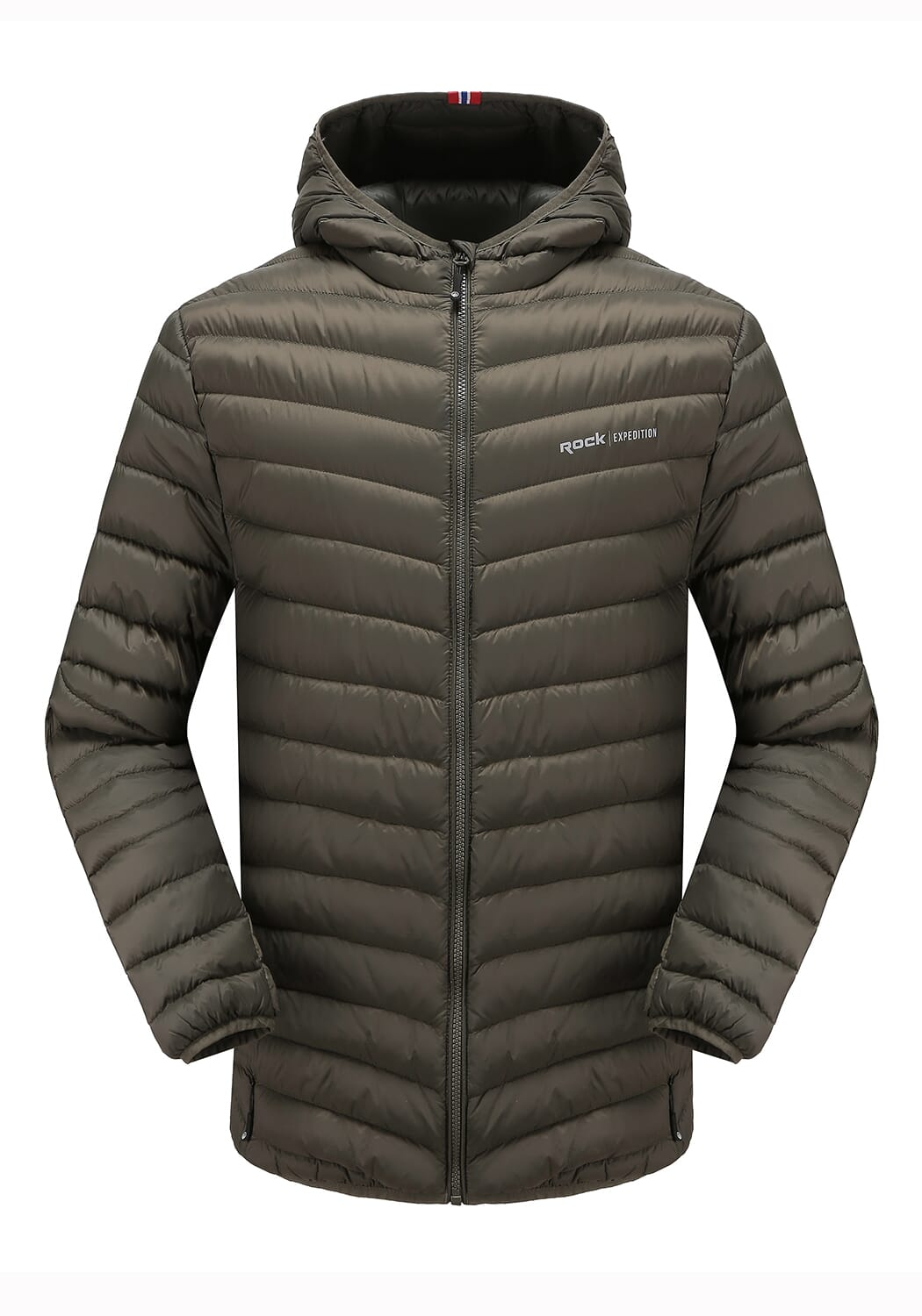 Dunjakke m/hette, mørk grønn - unisex - Viking Of Norway