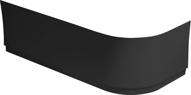 Polysan Viva badpaneel links mat zwart 175x59cm