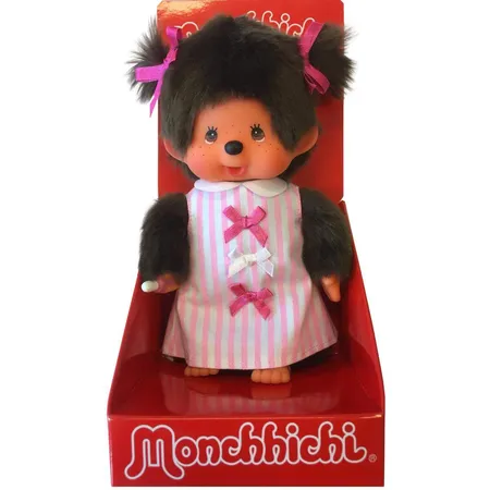 Sekiguchi Monchhichi Mädchen mit pinken Band ca. 20 cm