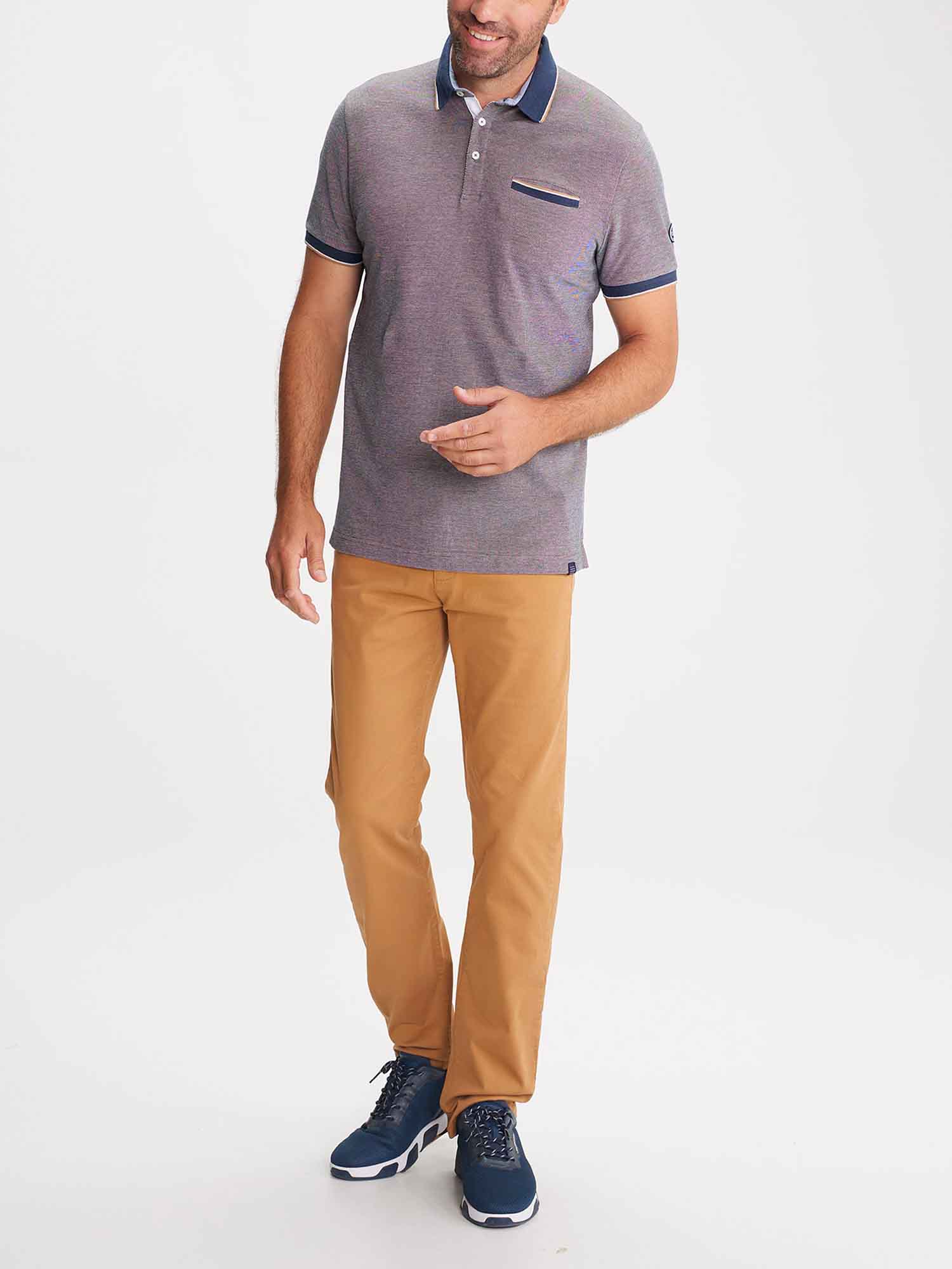 Polo Homme Manches Courtes Marron