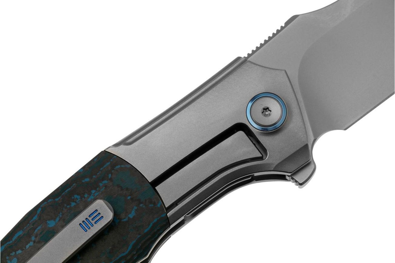 WE Knife Archeozoic WE23091-4 Bead Blasted Titanium Arctic Storm Fat Carbon Inlay, zakmes