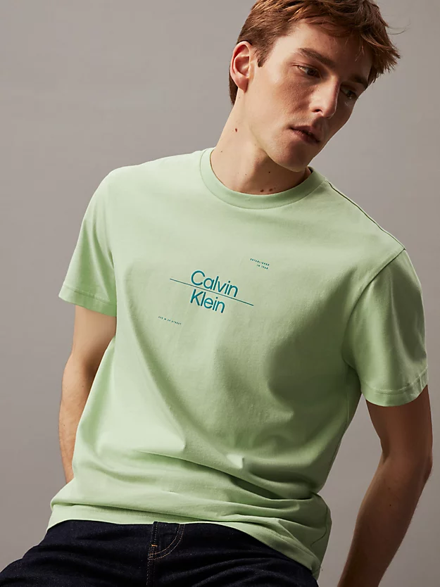 Camiseta com estampa gráfica linear