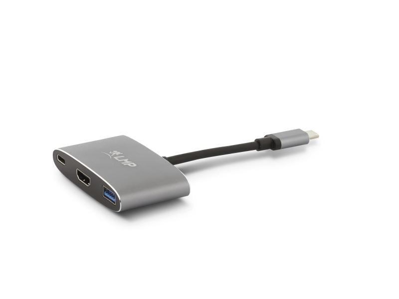 LMP Multiadapter USB-C - HDMI USB 3.0 Spacegrau Schnittstellenerweiterung für USB Typ C Geräte