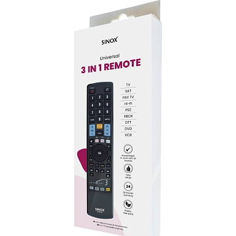Sinox SXR2030 3-i-1 FJERNBETJENING