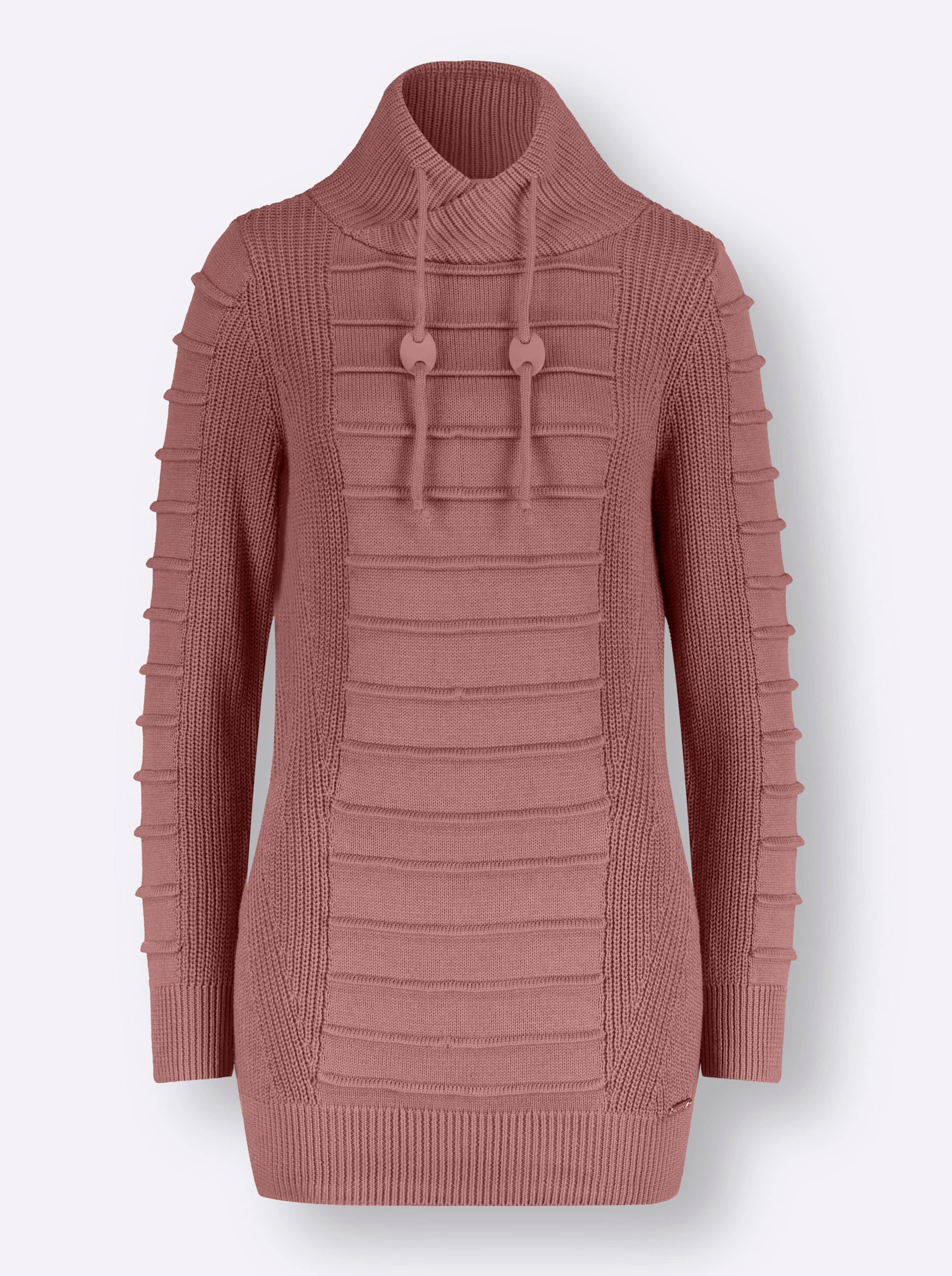 Longpullover in rosenholz