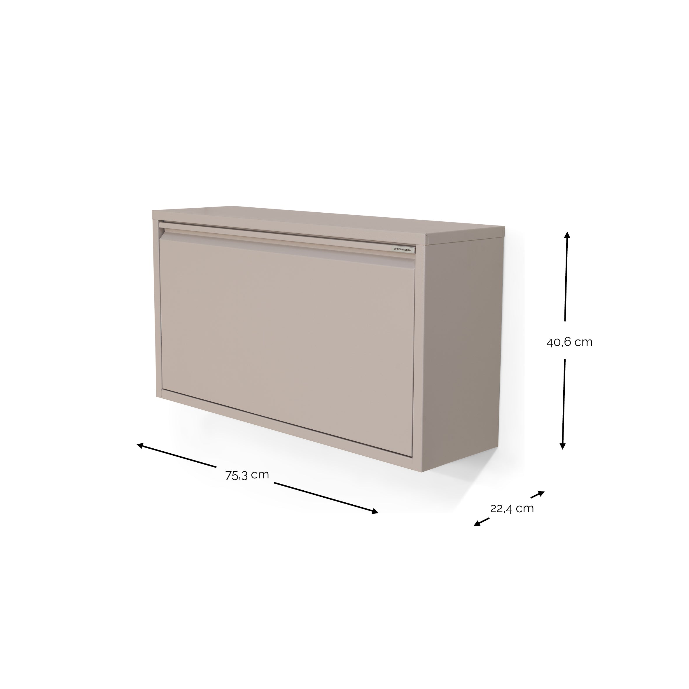 Spinder Design Billy 1 Maxi Schoenenkast - Silky Taupe