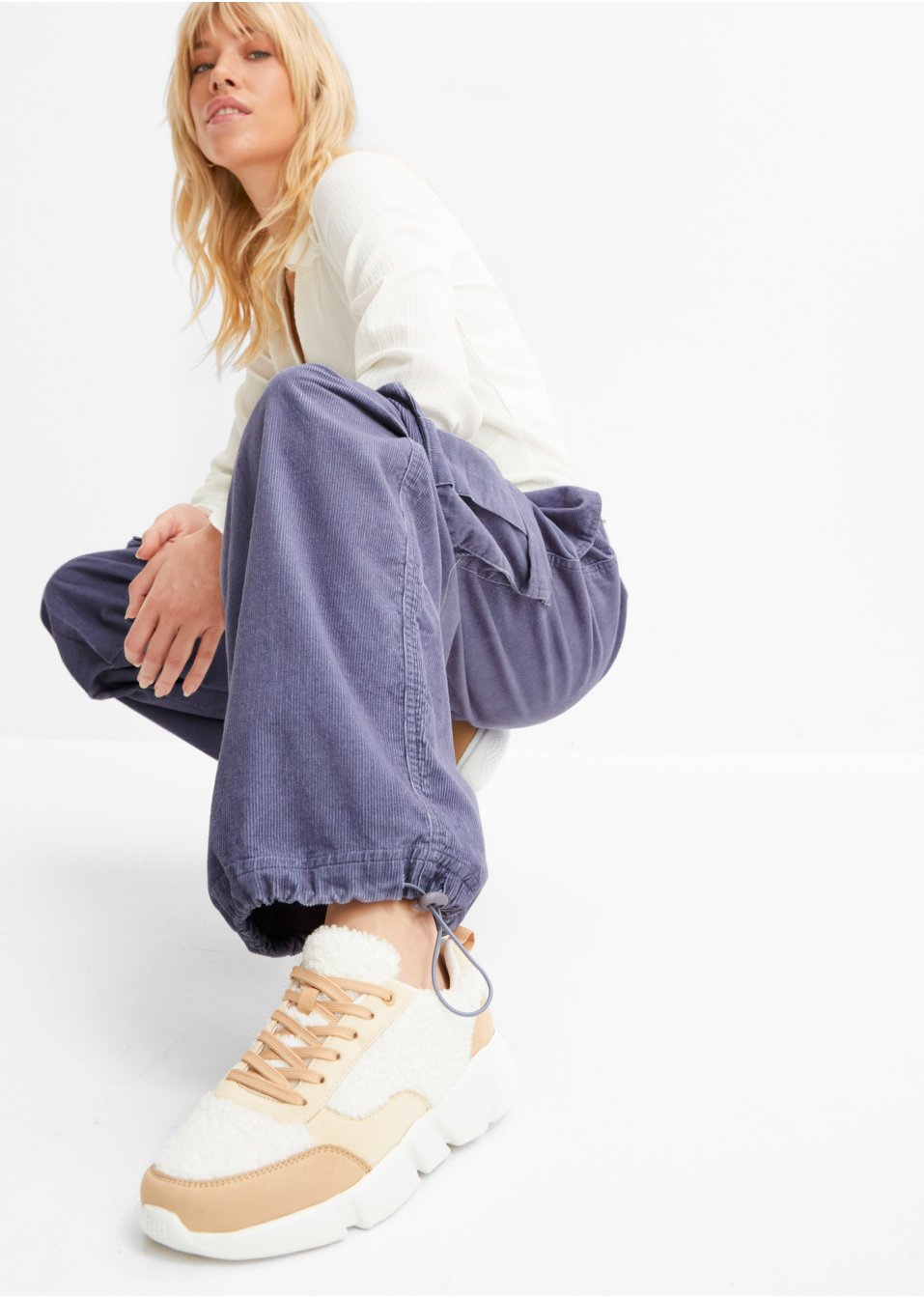 Pantalon en velours côtelé