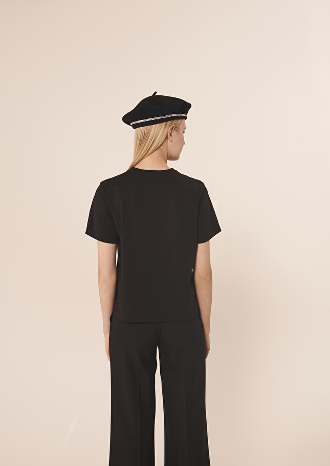 T-shirt Togethernoir en jersey brodé