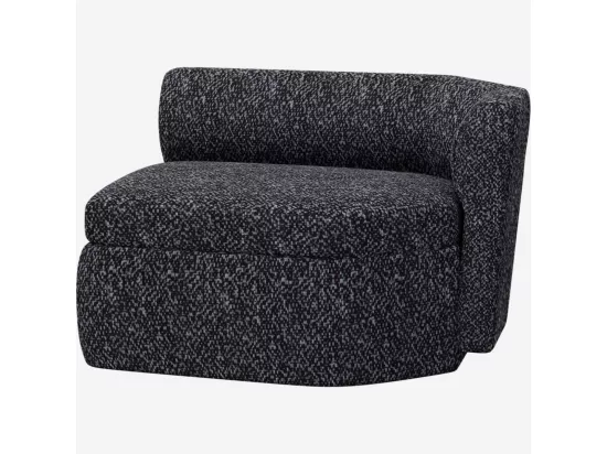 HABITAT - Méridienne droite en tissu - Noir obsidienne - Design by Anthony Guerrée - Umberto