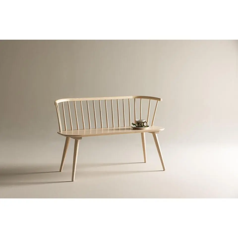 Svea - Rahimi eetkamerbank - 120 cm - naturel