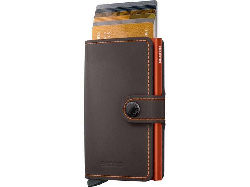 SECRID Portemonnaie Miniwallet Matte Truffle Orange Noten- und Karten-Portemonnaie mit RFID-Schutz