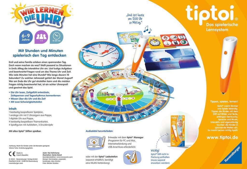 Ravensburger Spiel tiptoi® Wir lernen die Uhr