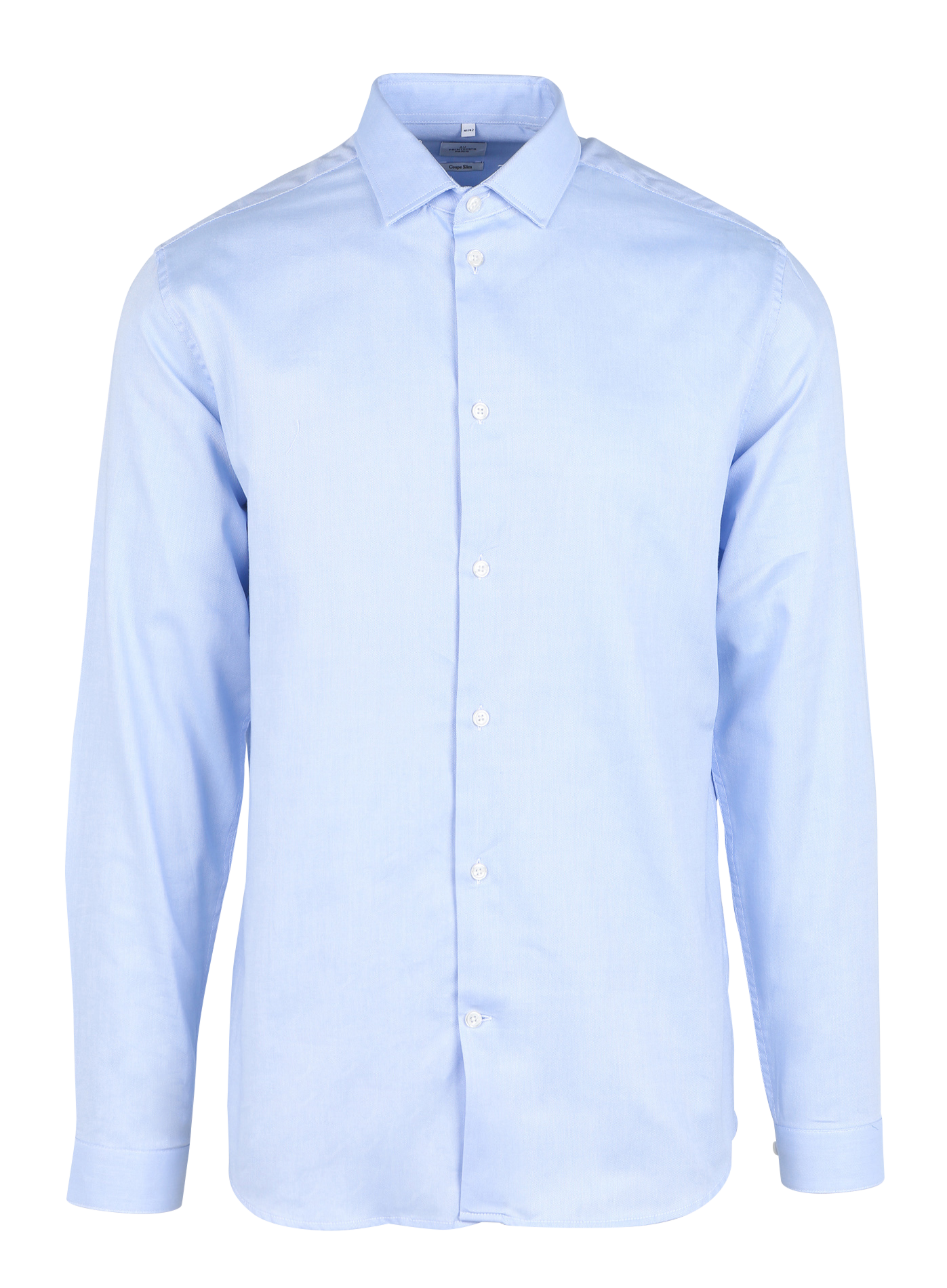 KUGAN - Chemise col classique slim-fit en coton | Bleu