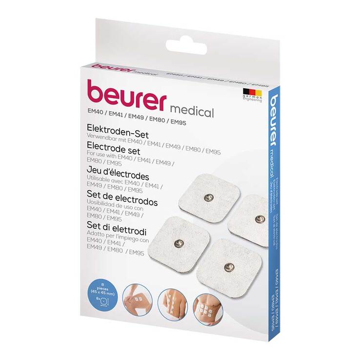 Beurer EM40 / 41 / 49 / 80 / 95 Elektroden 45x45 mm, 8 St