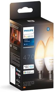 Philips Hue - Kaarslamp - 2-pack - E14 - Slimme Verlichting