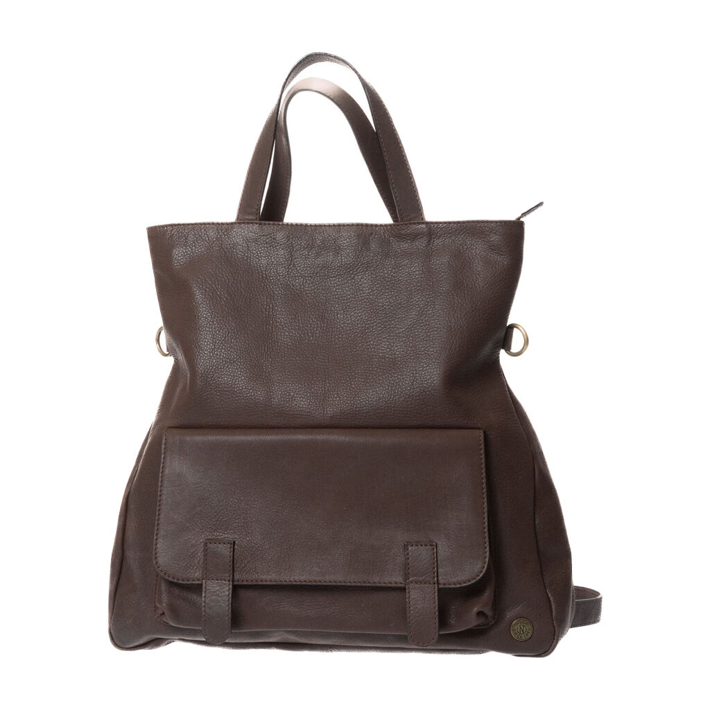 Gesamtes Zubehör - Rucksack Rucksack Leder dunkelbraun