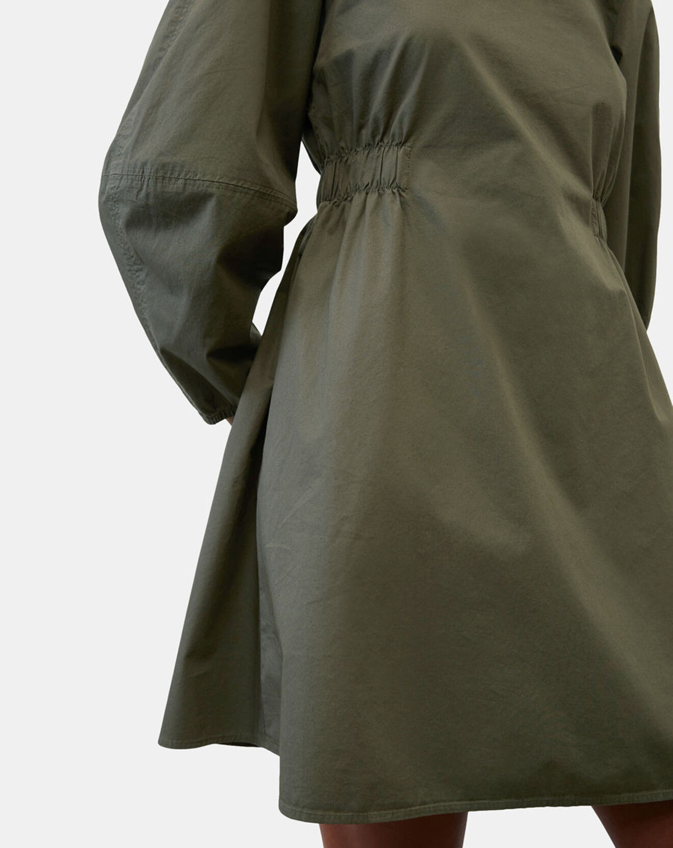Marc O'Polo Robe manches ballons kaki