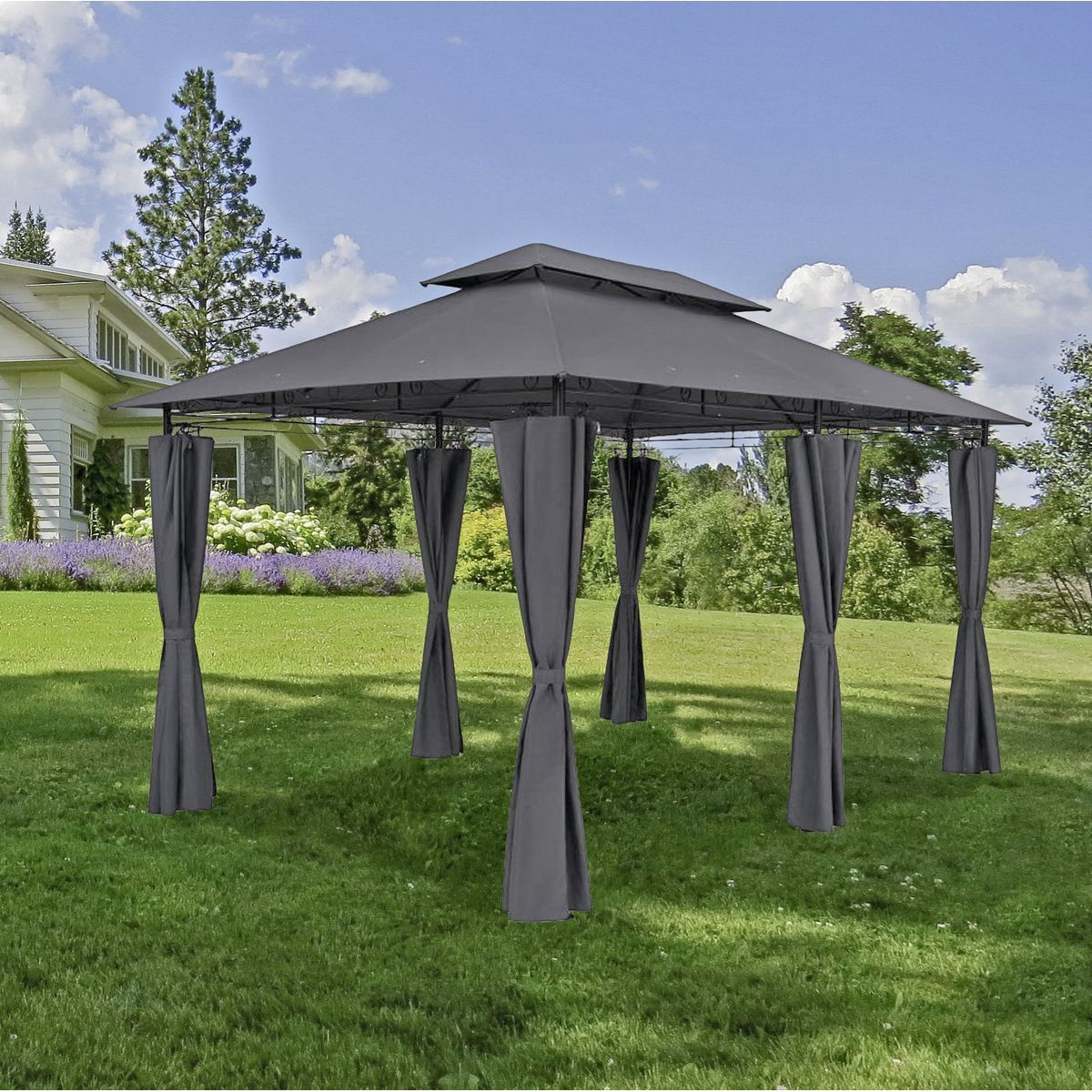 Pavillon MOLDAU - anthrazit - 400x300 cm