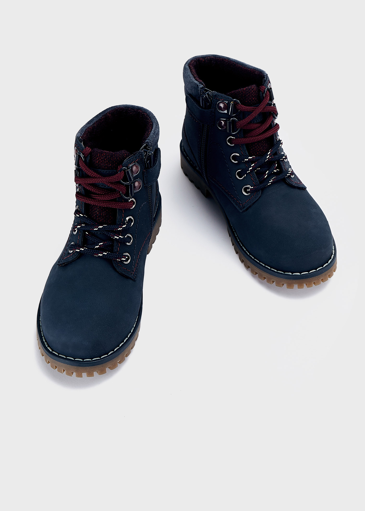 Botas de caminhada infantis em couro