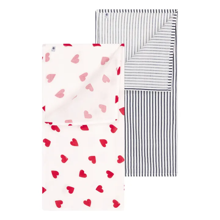 Petit Bateau Lot 2 Langes Gaze de Coton | Ecru