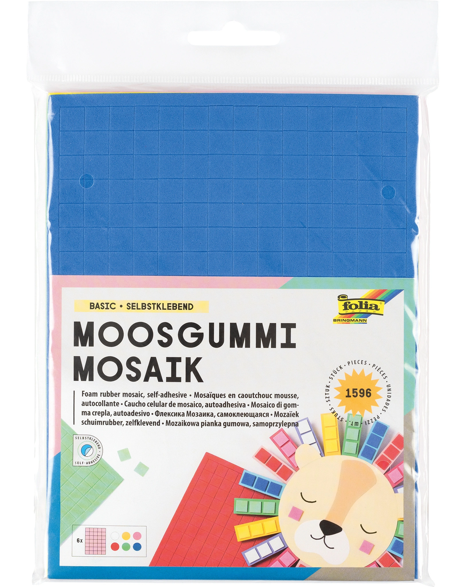 Moosgummi Mosaik BASIC in 6 Farben