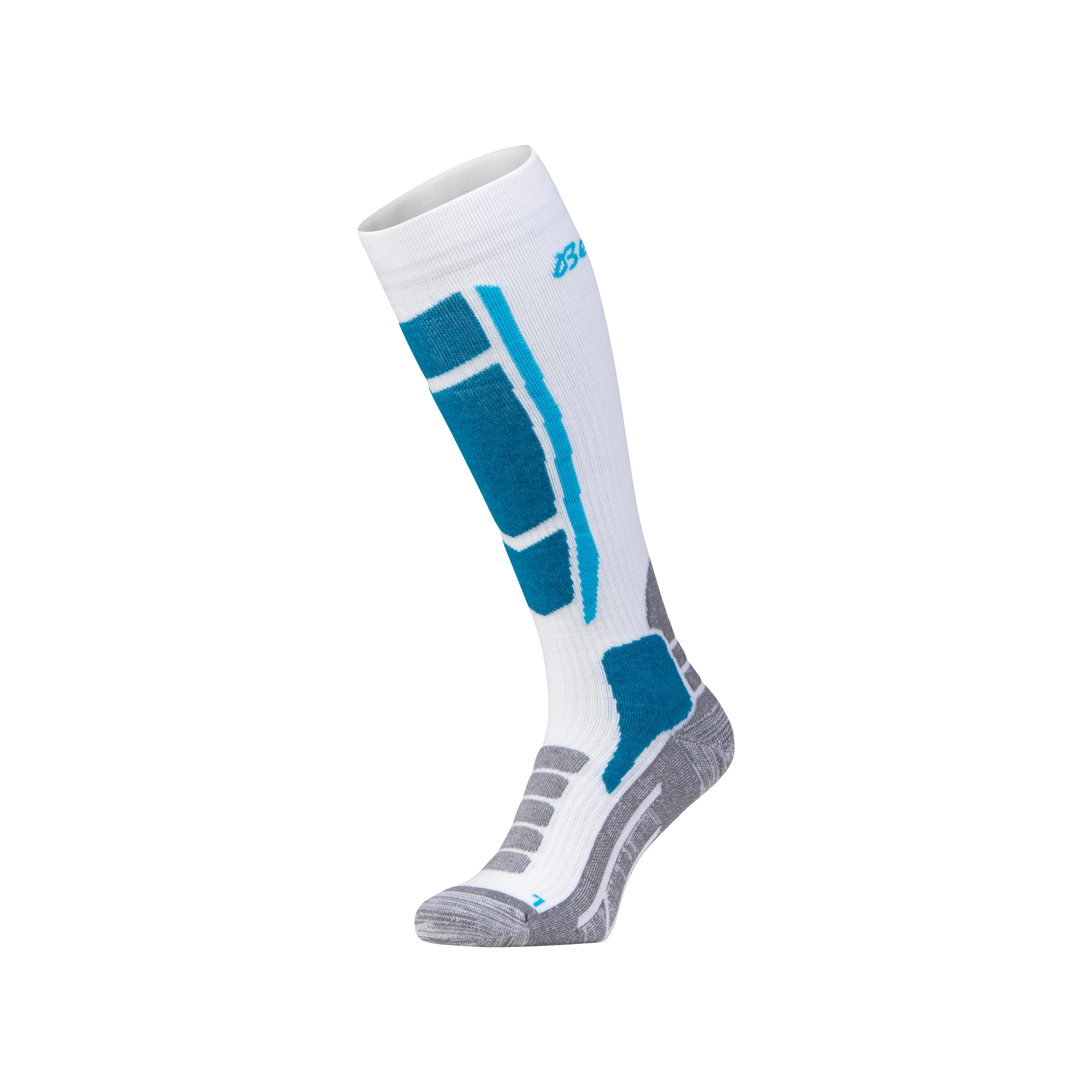 AllMountain Ski Merino Sock Arctic White / Aqua Lagoon