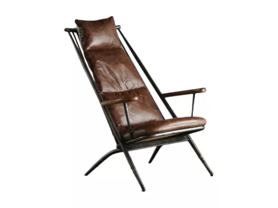 Fauteuil - marron cuir - CIANO