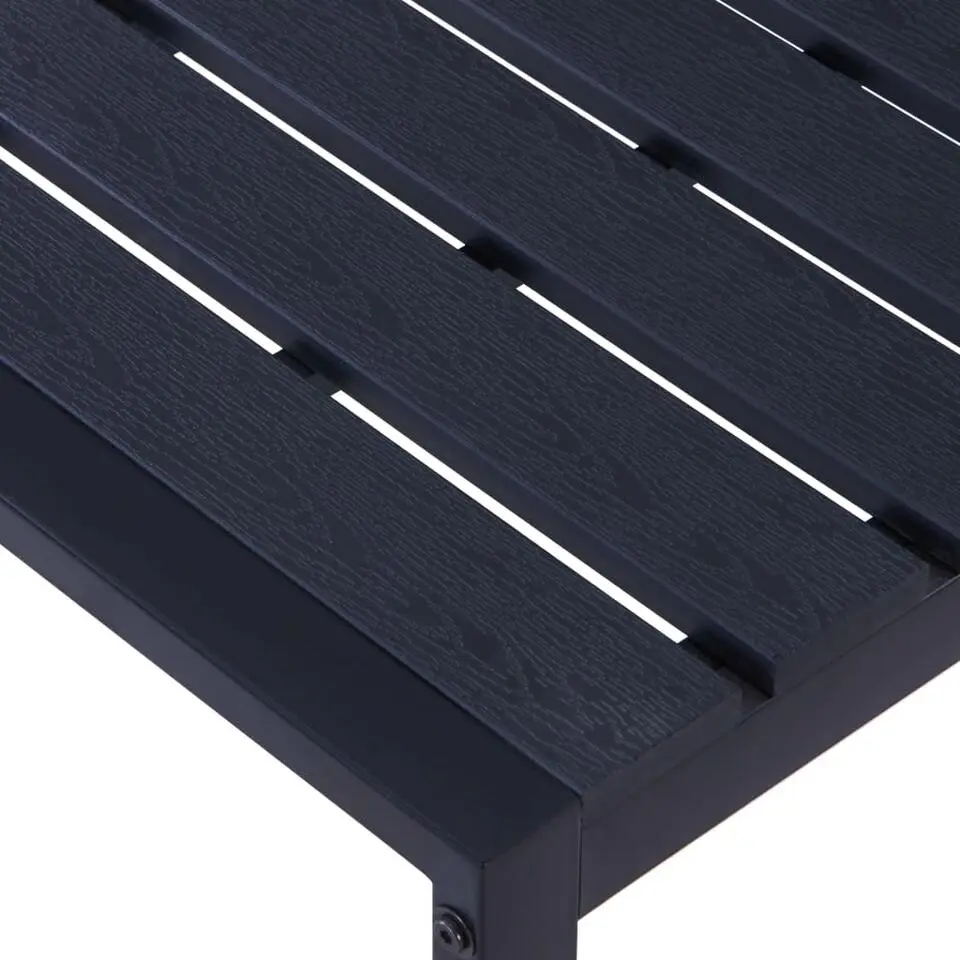 vidaXL - Tuinbank - Zwart - PS-plaat - 180 cm