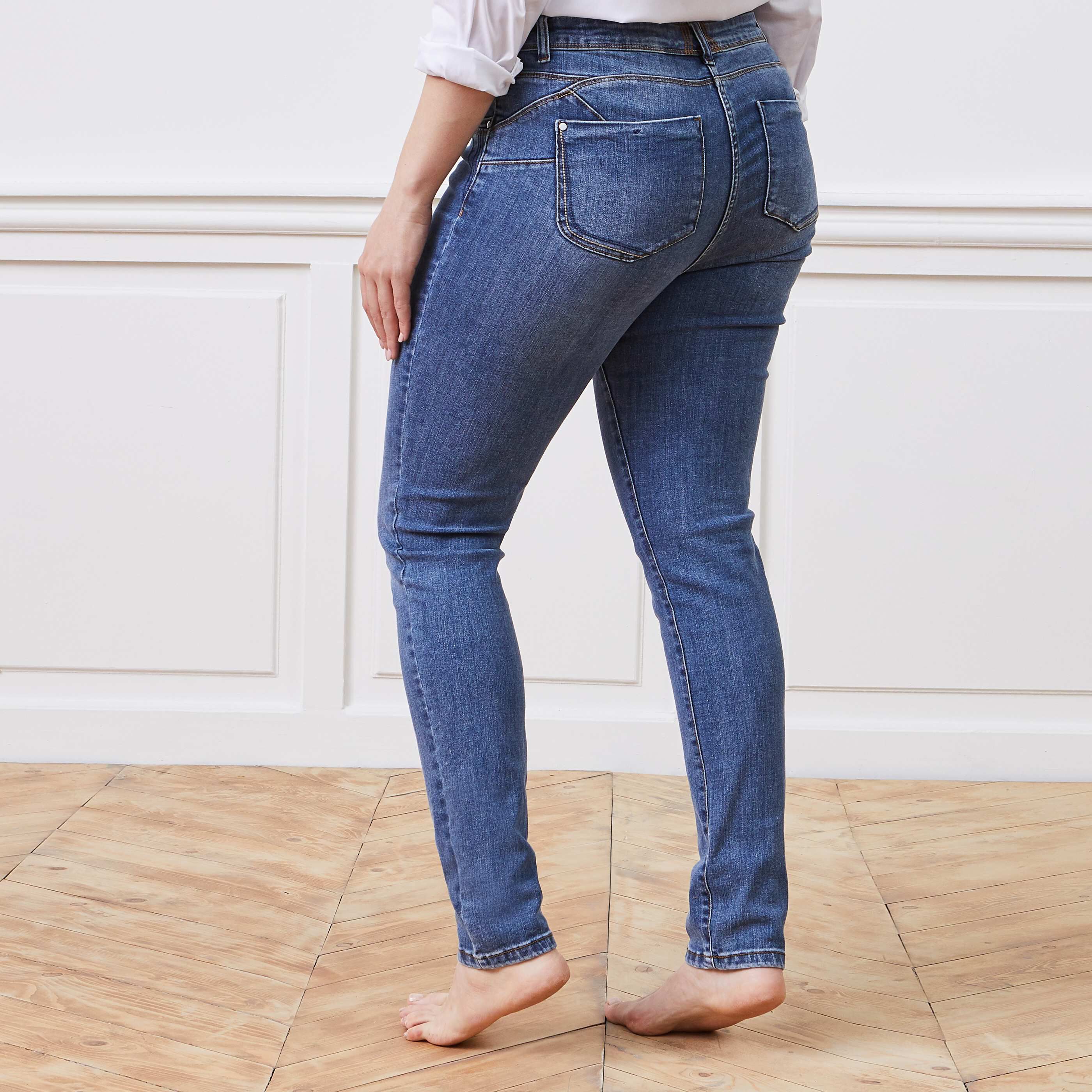 Jean slim push up RIO femme - STONE