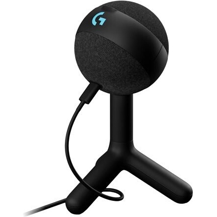 Microphone Logitech G Yeti Orb gaming RVB à condensateur avec LIGHTSYNC pour PC/Mac - Noir