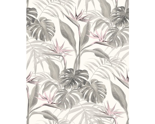 Vliesbehang 811100 Selection Home Collection Strelitzie grijs