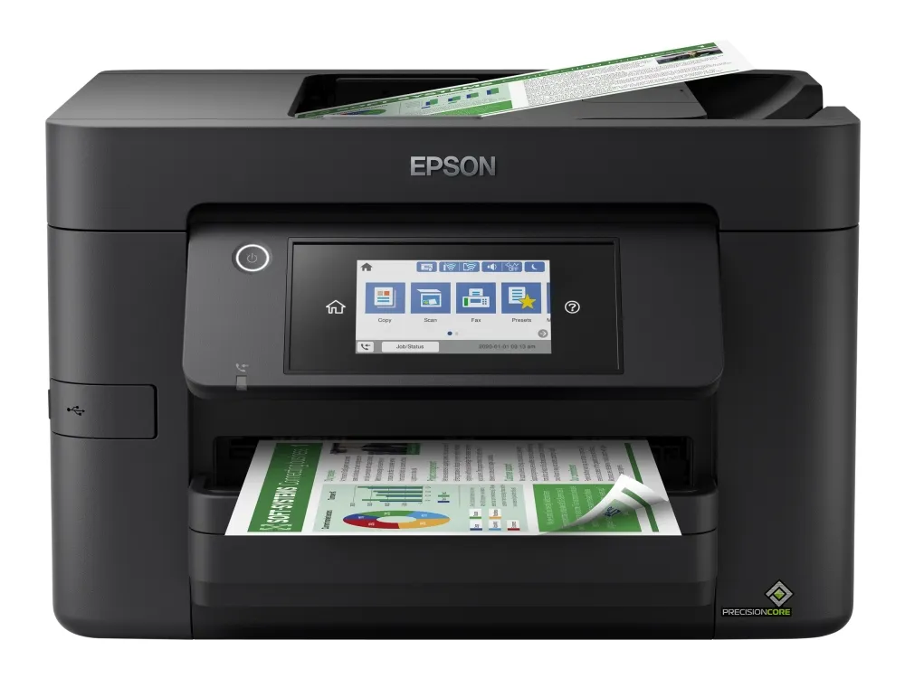 Epson WorkForce Pro WF-4820DWF - Multifunktionsprinter - farve - blækprinter - A4 (210 x 297 mm) (original) - A4/Legal (medie) - op til 25 spm (udskriver) - 250 ark - 33.6 Kbps - USB 2.0, LAN, Wi-Fi(n), USB vært