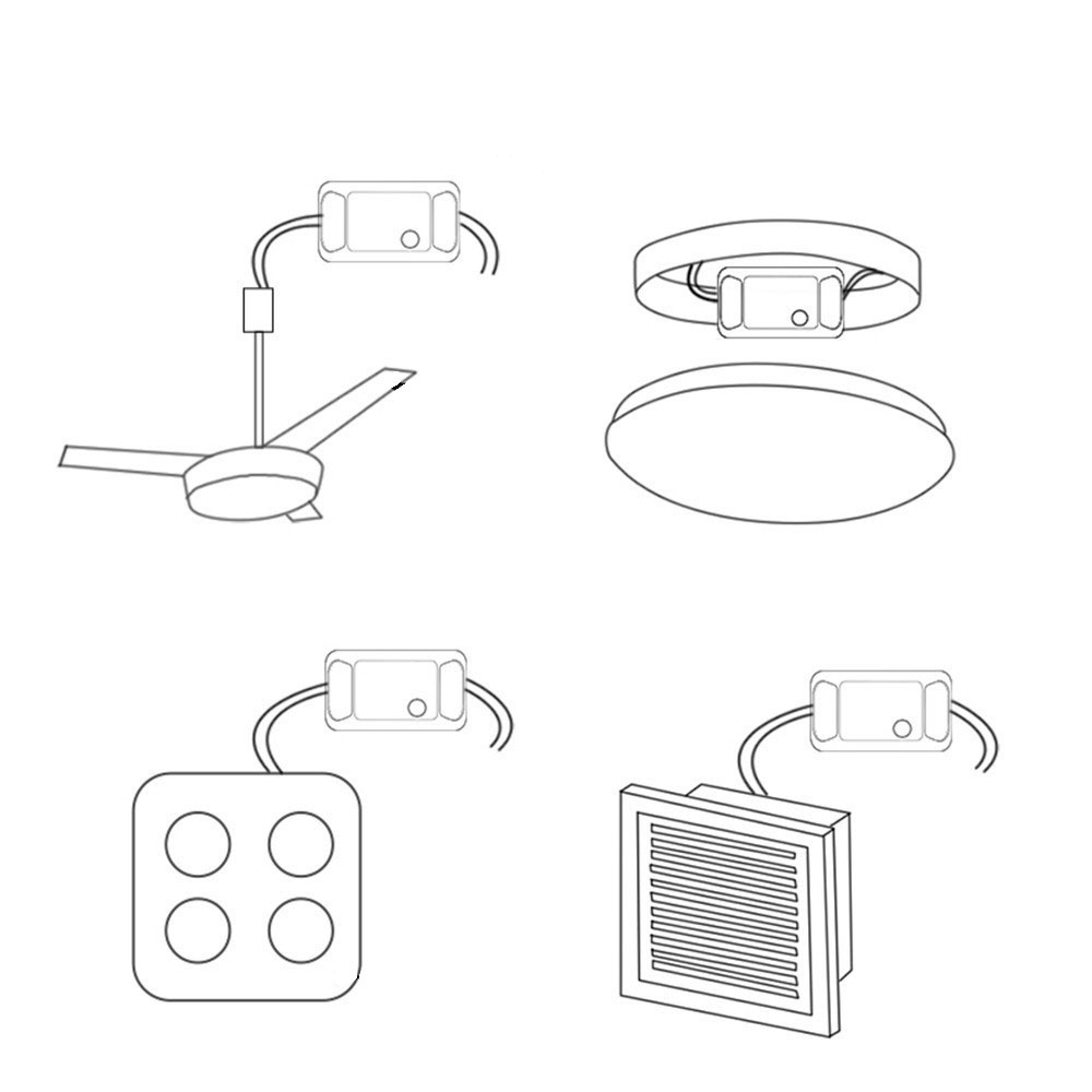 (2er Set) Smart Switch Intelligenter Funk Schalter mit Touch Control   Steuereinheit mit 4 Modi (Batteriebetrieben) iOS/Android - Weiss