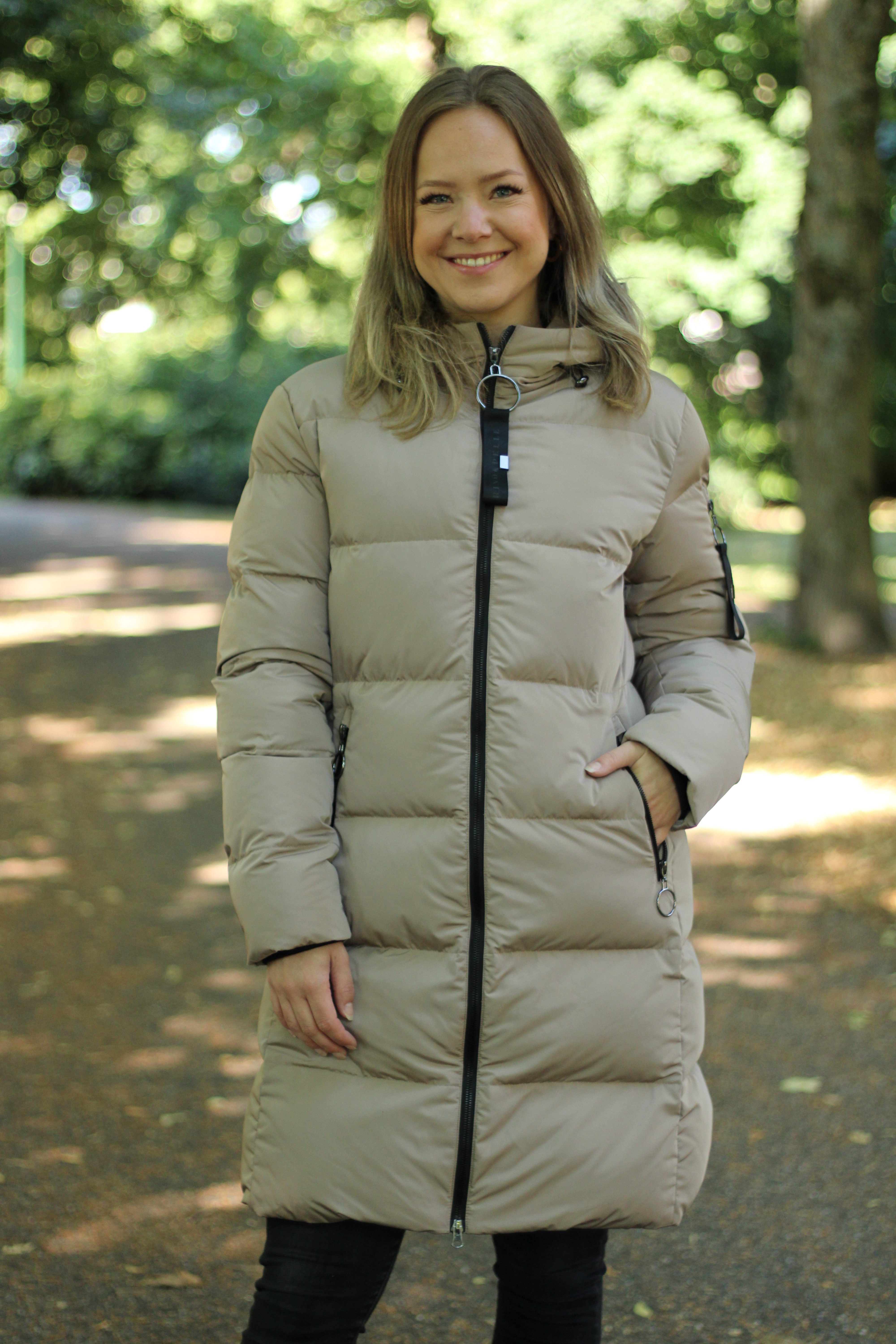 Rino & Pelle - Jade Long Padded Hooded Coat - Toffee