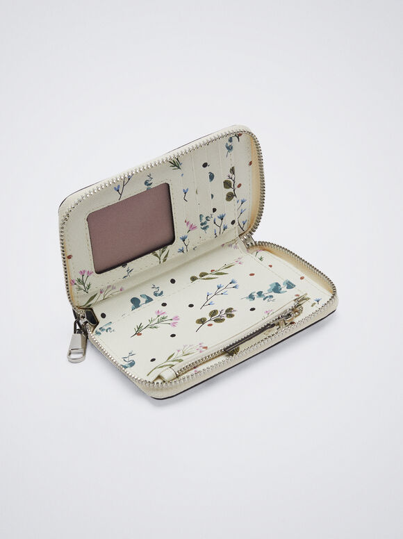 Bolsa com estampa floral - Off-White