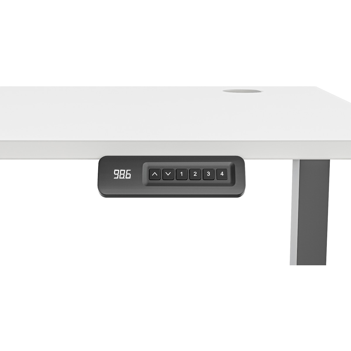 Piranha E-Base 140 høydejusterbart skrivebord (sort/hvit)