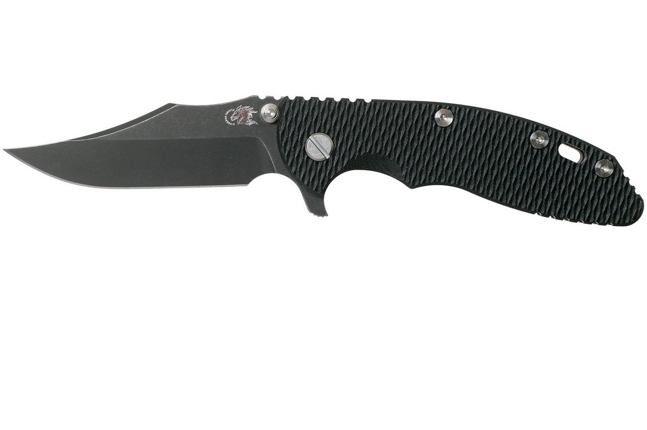 Rick Hinderer XM-18 3.5 Bowie 20CV Battle Black, Black G10 zakmes