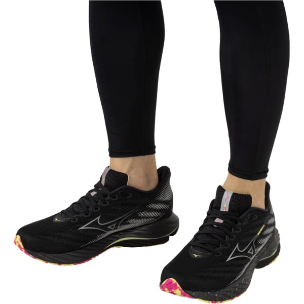Chaussure running MIZUNO WAVE RIDER 28 BLACK/SILVER/SUNNY LIME