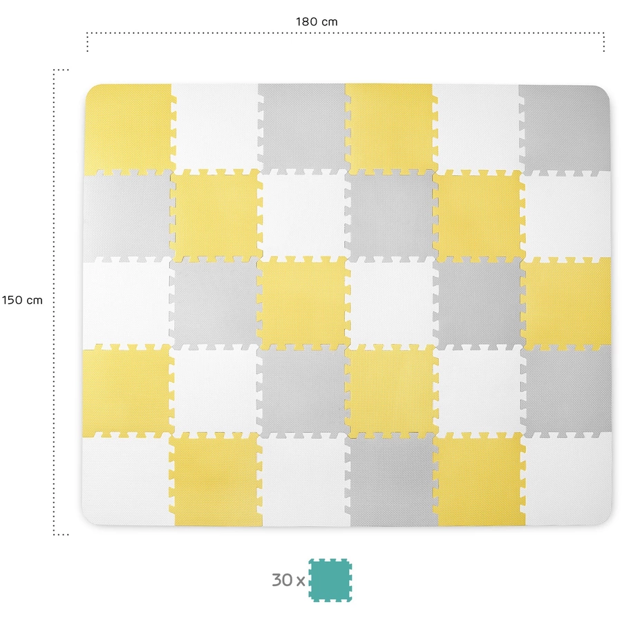 Kinderkraft Luno Schaumstoff Puzzlematte, gelb