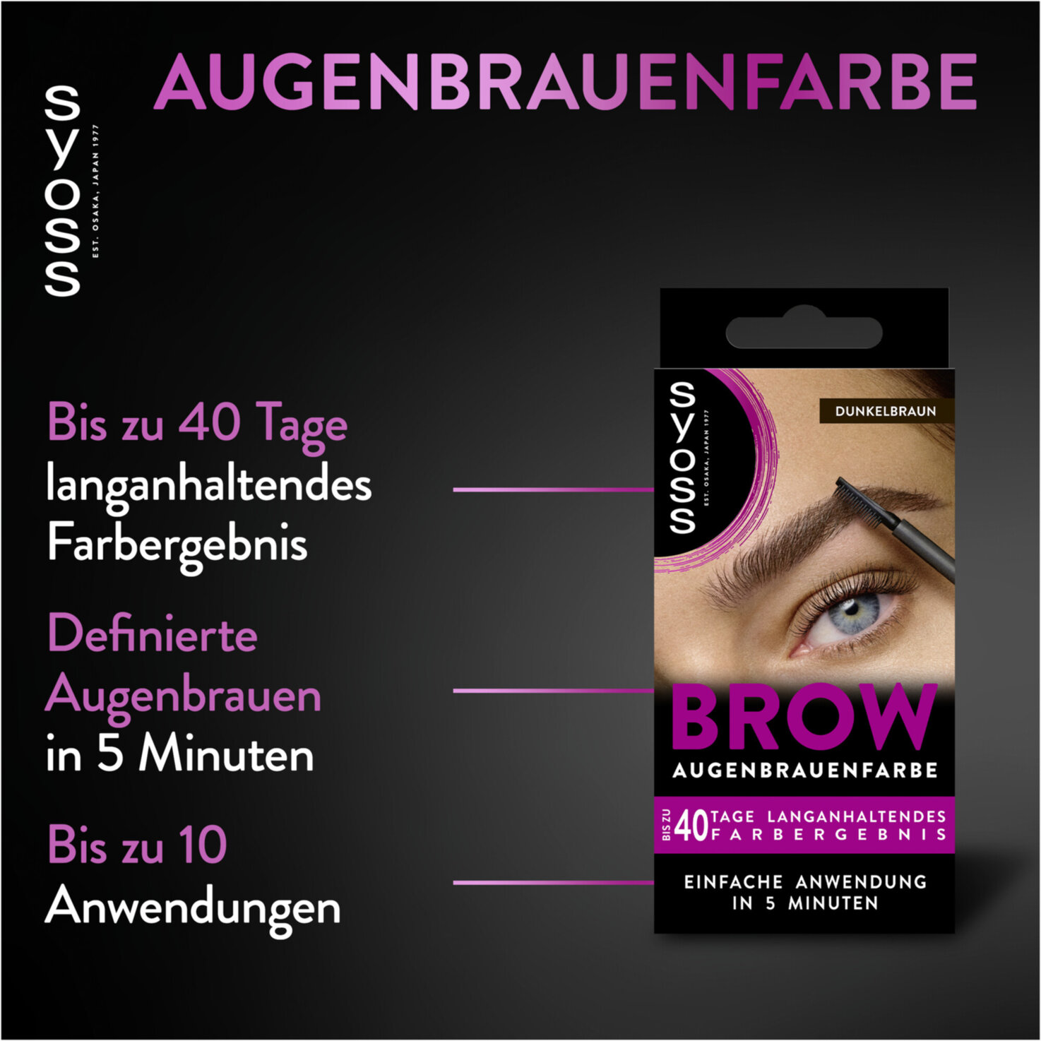 Syoss Augenbrauen-Kit permanente Augenbrauenfarbe