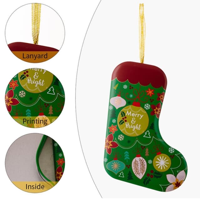 Julestrømpe Shape Opbevaringsboks hængende ornament jul