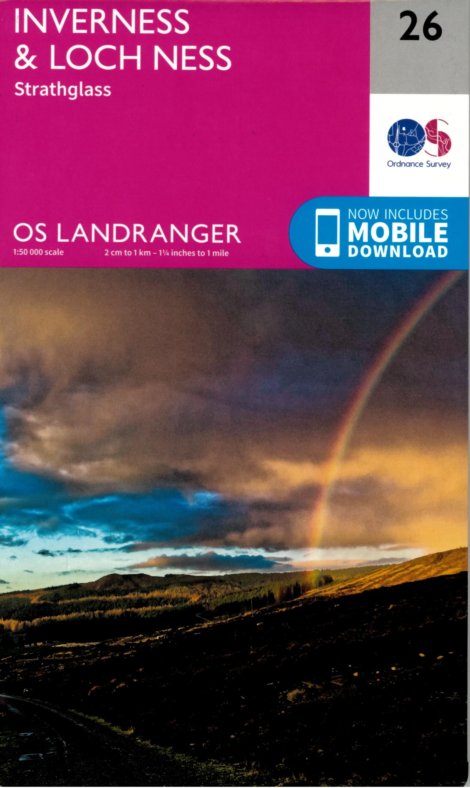ORDNANCE SURVEY - 26 GB INVERNESS LOCH NESS 1 50 000
