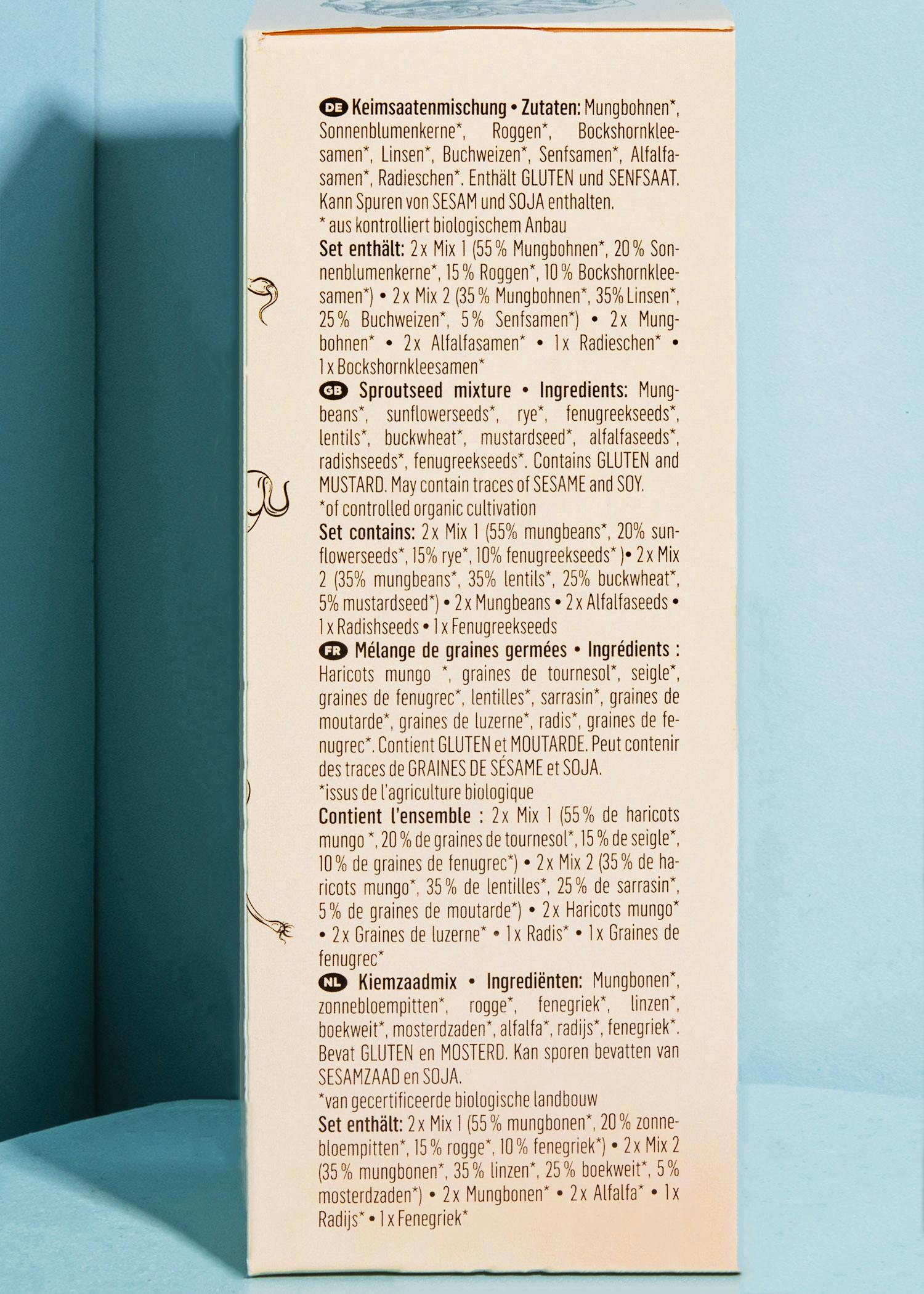 Bio Sprossenbeutel Box 6 Sorten 184 g